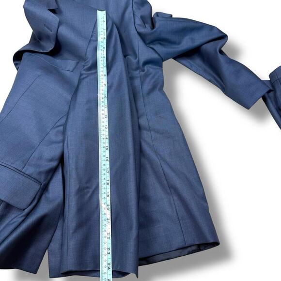 VTG Jack Victor Blue Wool Two Piece Suit 43R Jacket 37R Pants Made inCanada Work - Picture 10 of 15